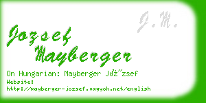 jozsef mayberger business card